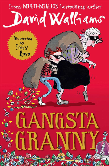 Book cover of Gangsta Granny by David Walliams at Wild and the Sage, Galle, Sri Lanka