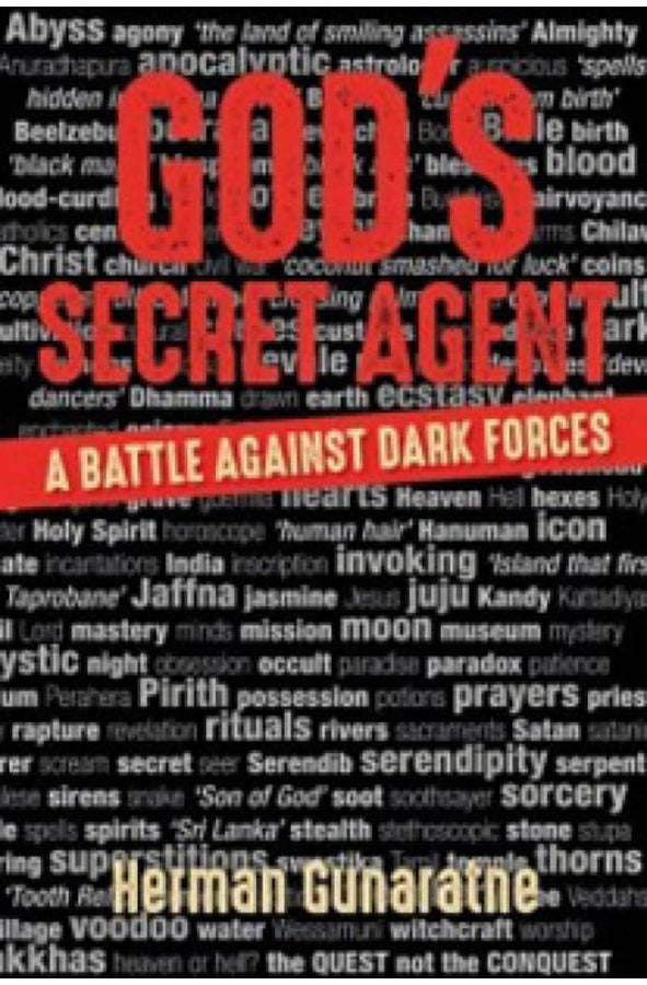 Book cover of God's Secret Agent by Herman Gunaratne at Wild and the Sage, Galle, Sri Lanka
