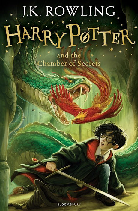 Book cover of Harry Potter and the Chamber of Secrets by J K Rowling at Wild and the Sage, Galle, Sri Lanka