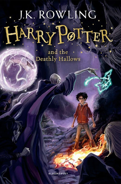 Book cover of Harry Potter and the Deathly Hallows by J K Rowling at Wild and the Sage, Galle, Sri Lanka