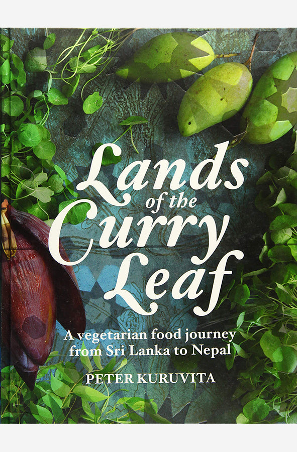 Book cover of Lands of the Curry Leaf by Peter Kuruvita at Wild and the Sage, Galle, Sri Lanka