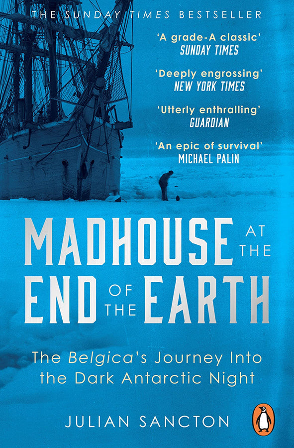 Book cover of Madhouse at the End of the Earth by Julian Sancton at Wild and the Sage, Galle, Sri Lanka