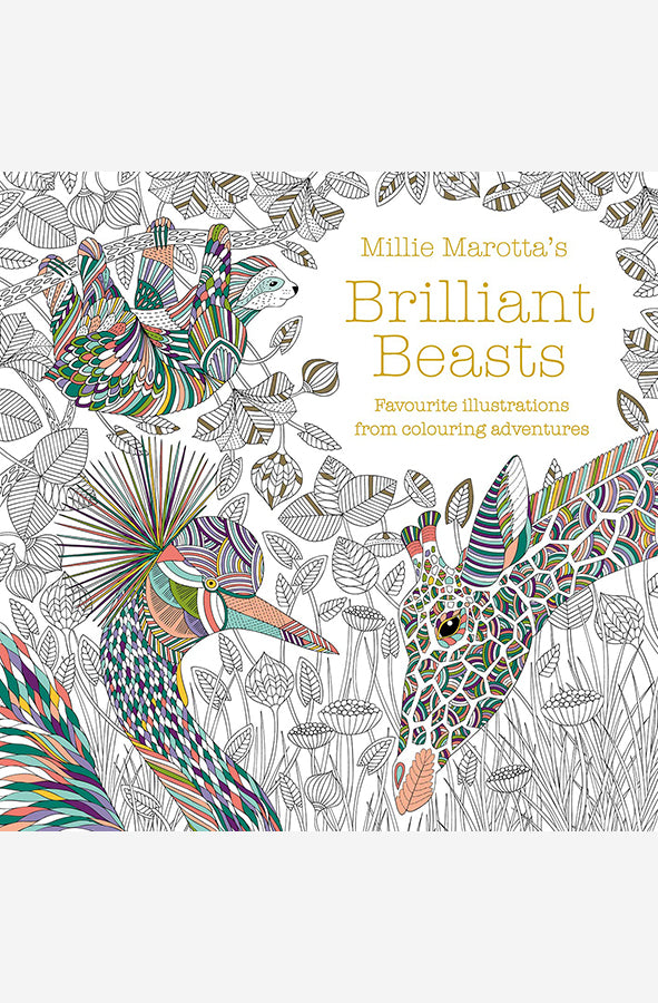 Book cover of Millie Marotta's Brilliant Beasts by Millie Marotta at Wild and the Sage, Galle, Sri Lanka