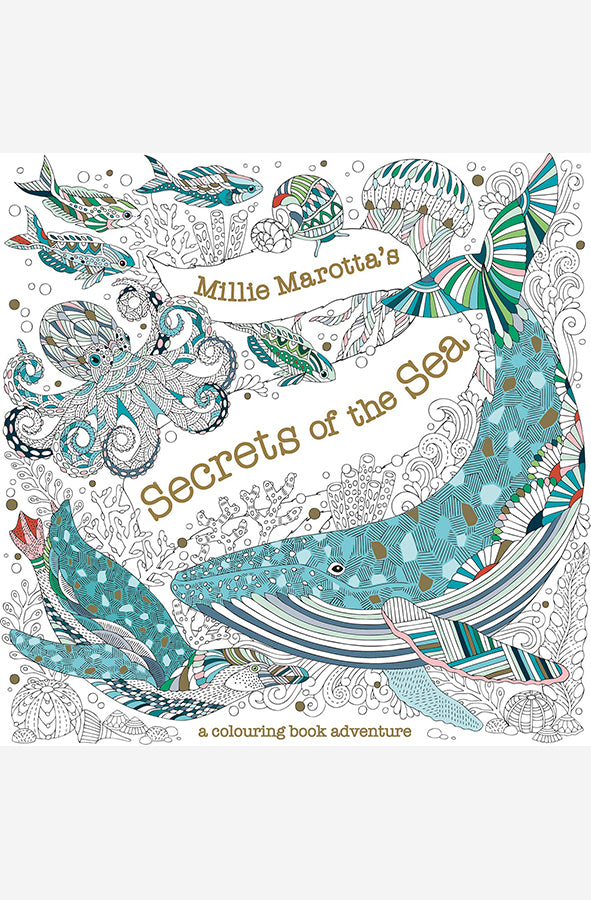 Book cover of Millie Marotta's Secrets of the Sea by Millie Marotta at Wild and the Sage, Galle, Sri Lanka