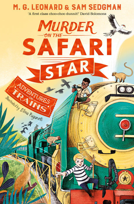 Book cover of Murder on the Safari Star by M.G. Leonard at Wild and the Sage, Galle, Sri Lanka