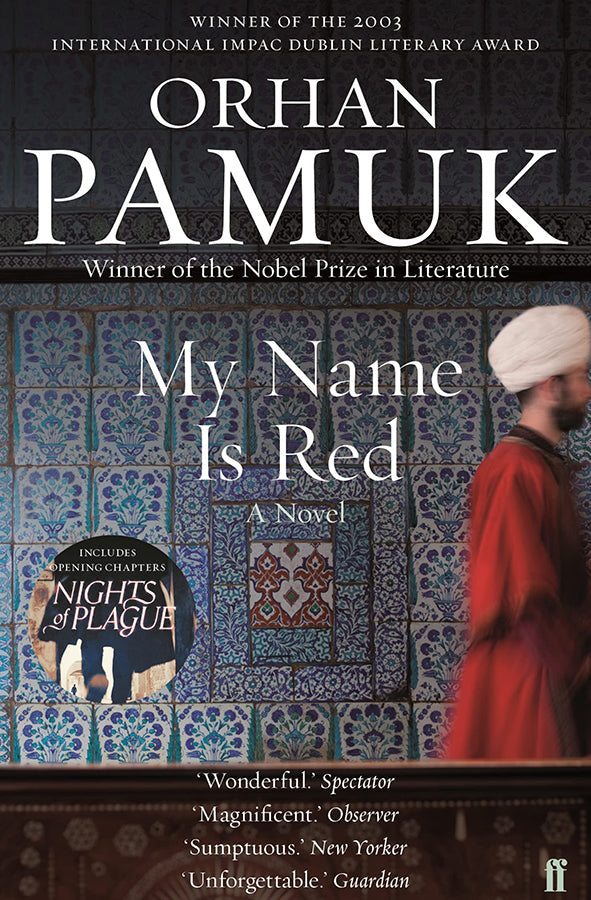Book cover of My Name is Red by Orhan Pamuk at Wild and the Sage, Galle, Sri Lanka