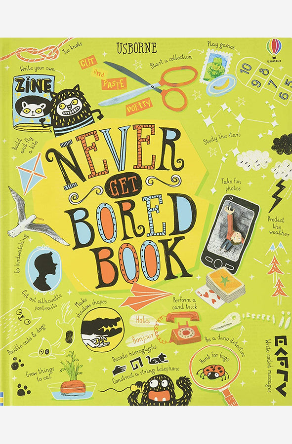 Book cover of Never Get Bored Book by Various at Wild and the Sage, Galle, Sri Lanka