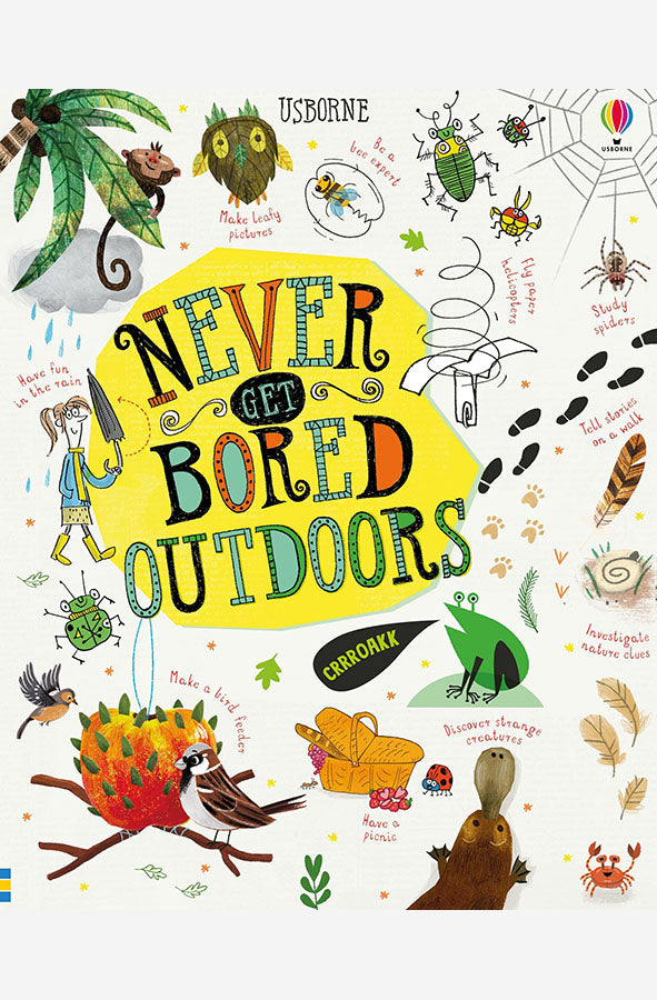 Book cover of Never Get Bored Outdoors by James Maclaine at Wild and the Sage, Galle, Sri Lanka