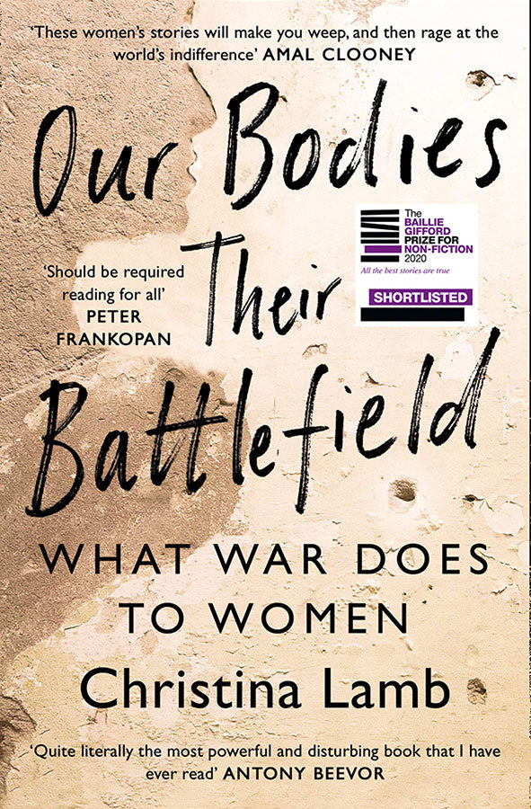 Book cover of Our Bodies their Battlefield by Christina Lamb at Wild and the Sage, Galle, Sri Lanka
