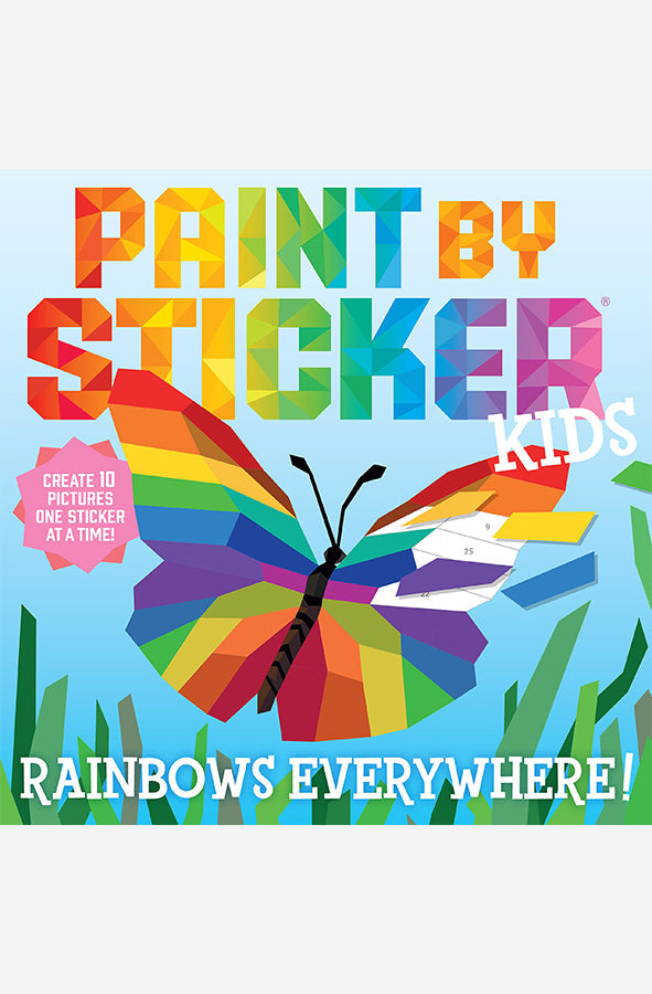 Book cover of Paint by Sticker Kids: Rainbows by Workman Publishing at Wild and the Sage, Galle, Sri Lanka