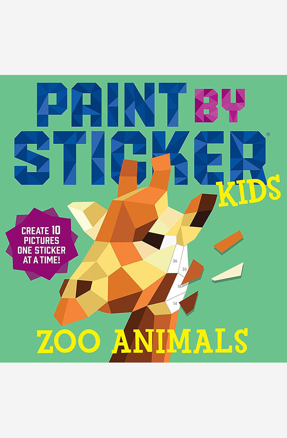 Book cover of Paint By Sticker Kids Zoo Animals by Workman Publishing at Wild and the Sage, Galle, Sri Lanka