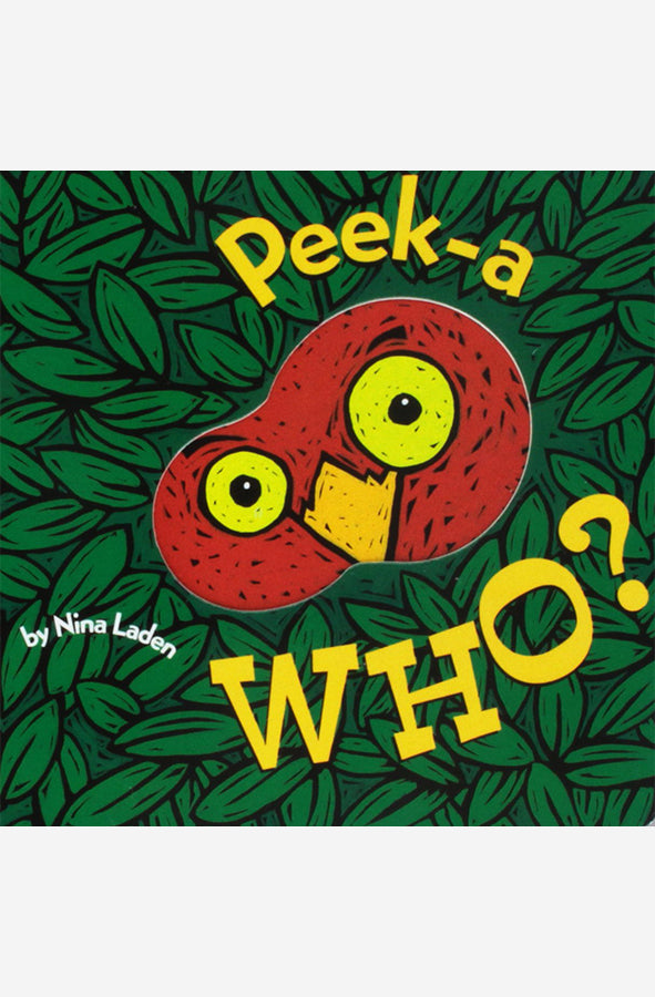 Book cover of Peek a Who? by Nina Laden at Wild and the Sage, Galle, Sri Lanka