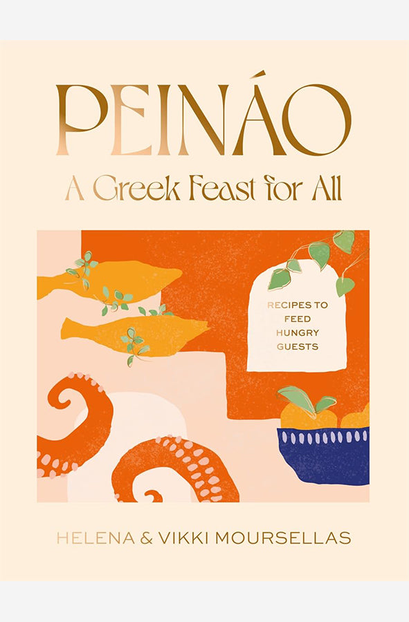 Book cover of Peinao: A Greek feast for all : Recipes to feed hungry guests by Helena Moursellas at Wild and the Sage, Galle, Sri Lanka