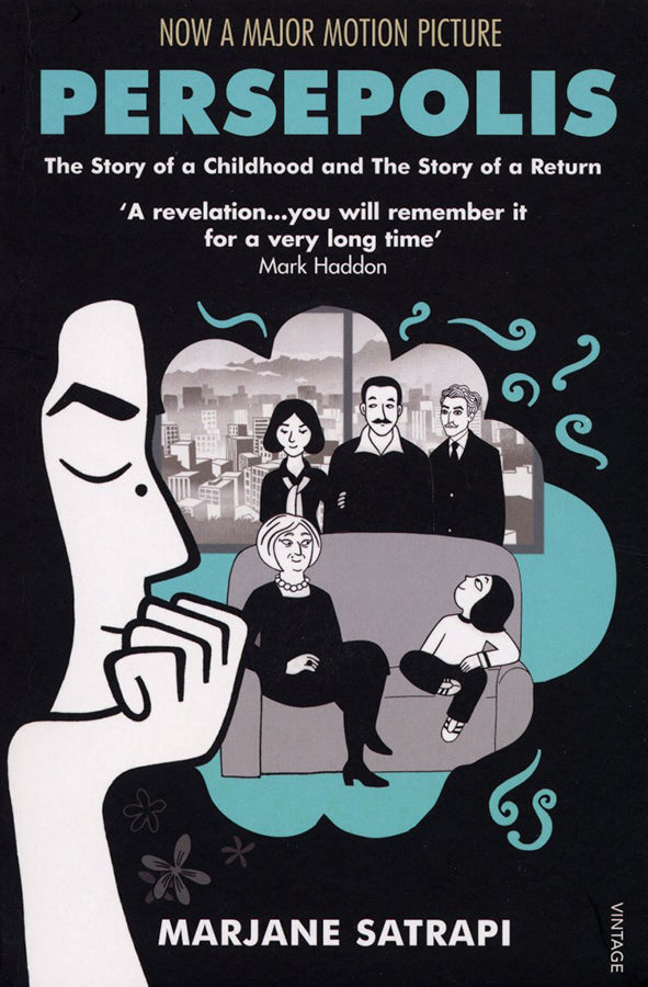Book cover of Persepolis by Marjane Atrapi at Wild and the Sage, Galle, Sri Lanka