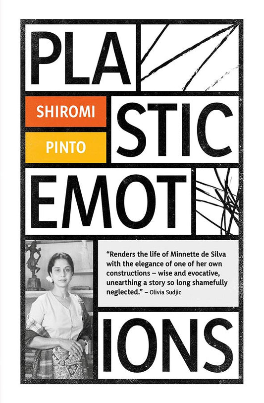 Book cover of Plastic Emotions by Shiromi Pinto at Wild and the Sage, Galle, Sri Lanka