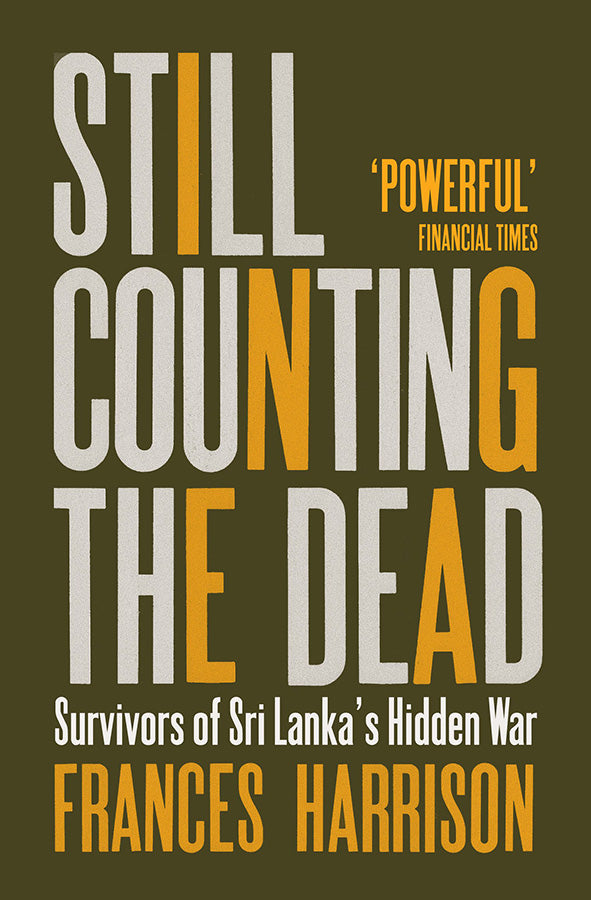 Book cover of Still Counting the Dead by Frances Harrison at Wild and the Sage, Galle, Sri Lanka