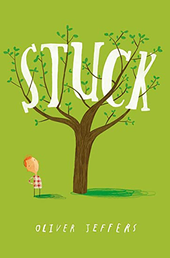 Book cover of Stuck by Oliver Jeffers at Wild and the Sage, Galle, Sri Lanka