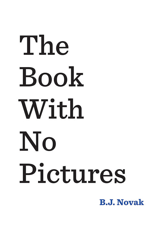 Book cover of The Book With No Pictures by B.J. Novak at Wild and the Sage, Galle, Sri Lanka