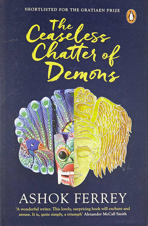 Book cover of The Ceaseless Chatter of Demons by Ashok Ferrey at Wild and the Sage, Galle, Sri Lanka