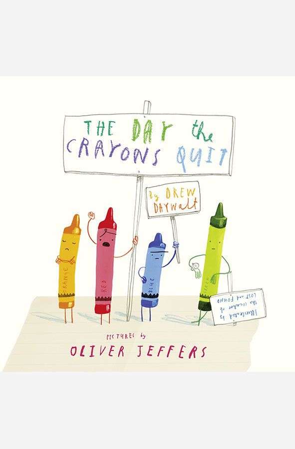Book cover of The Day the Crayons Quit by Drew Daywalt, Oliver Jeffers at Wild and the Sage, Galle, Sri Lanka