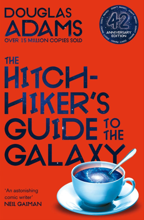 Book cover of The Hitchhiker's Guide to the Galaxy by Douglas Adams at Wild and the Sage, Galle, Sri Lanka