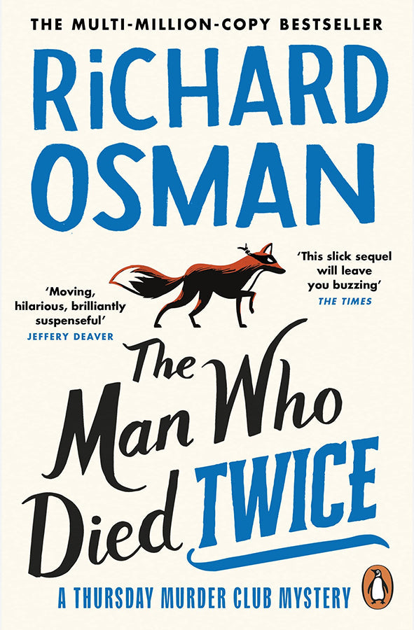 Book cover of The Man who Died Twice by Richard Osman at Wild and the Sage, Galle, Sri Lanka