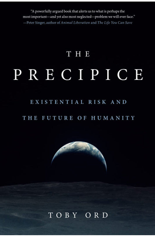 Book cover of The Precipice by Toby Ord at Wild and the Sage, Galle, Sri Lanka