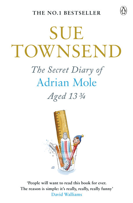 Book cover of The Secret Diary of Adrian Mole Aged 13 3/4 by Sue Townsend at Wild and the Sage, Galle, Sri Lanka
