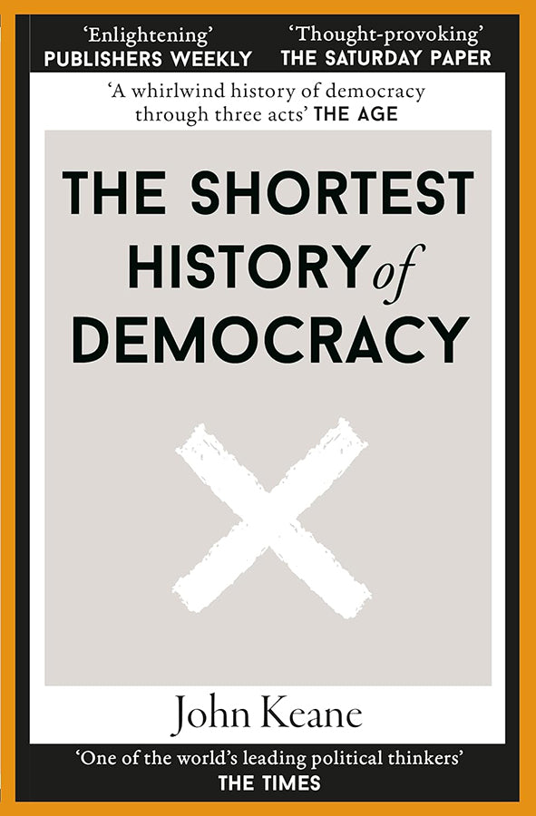 Book cover of The Shortest History of Democracy by John Keane at Wild and the Sage, Galle, Sri Lanka