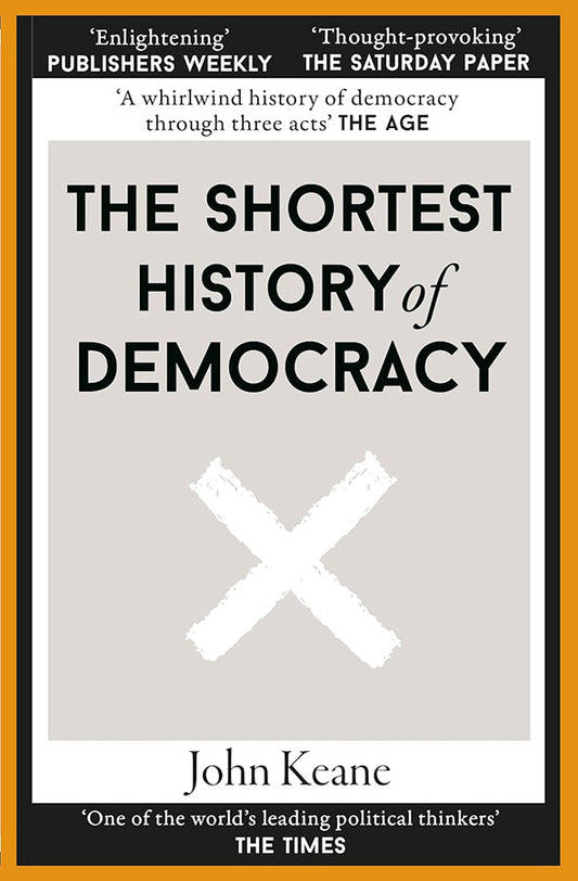 Book cover of The Shortest History of Democracy by John Keane at Wild and the Sage, Galle, Sri Lanka