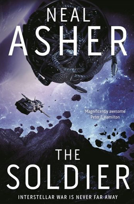 Book cover of The Soldier by Neal Asher at Wild and the Sage, Galle, Sri Lanka