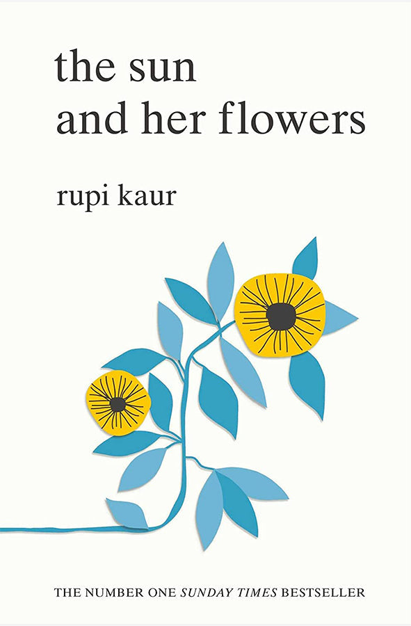 Book cover of The Sun and Her Flowers by Rupi Kaur at Wild and the Sage, Galle, Sri Lanka