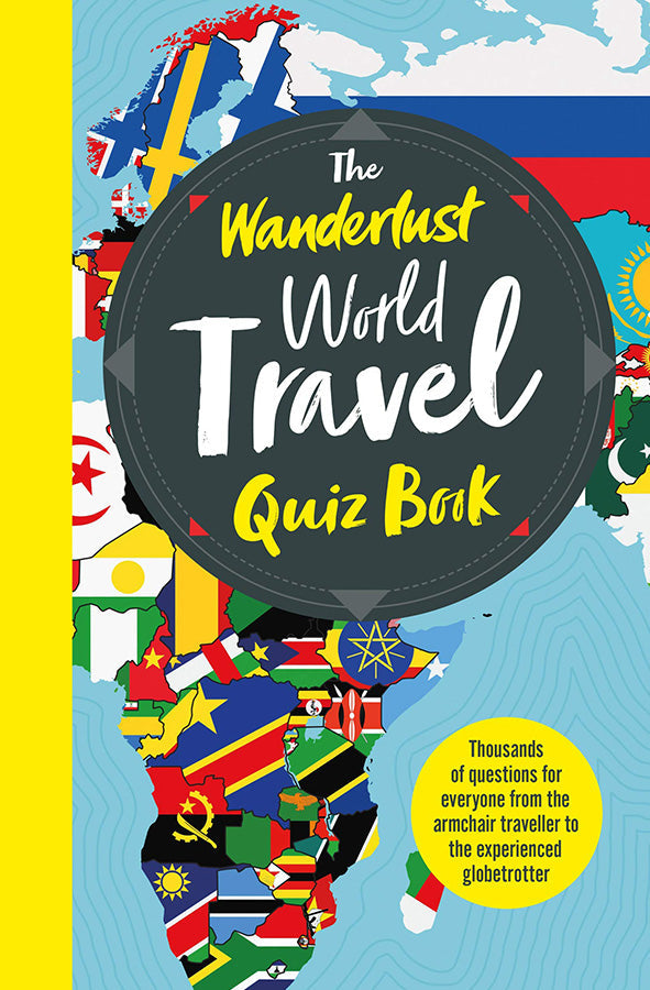 Book cover of The Wanderlust World Travel Quiz Book by Wanderlust at Wild and the Sage, Galle, Sri Lanka