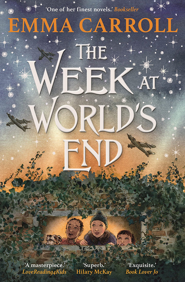 Book cover of The Week at World's End by Emma Carroll at Wild and the Sage, Galle, Sri Lanka