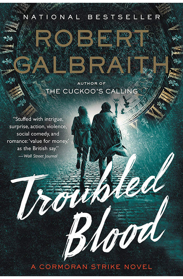 Book cover of Troubled Blood by Robert Galbraith at Wild and the Sage, Galle, Sri Lanka