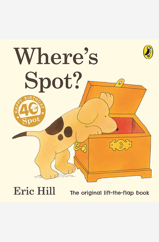Book cover of Where's Spot? by Eric Hill at Wild and the Sage, Galle, Sri Lanka