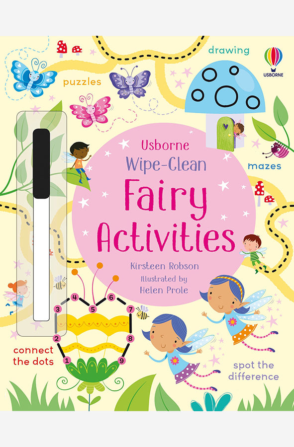 Book cover of Wipe Clean Fairy Activities by Kirsteen Robson at Wild and the Sage, Galle, Sri Lanka